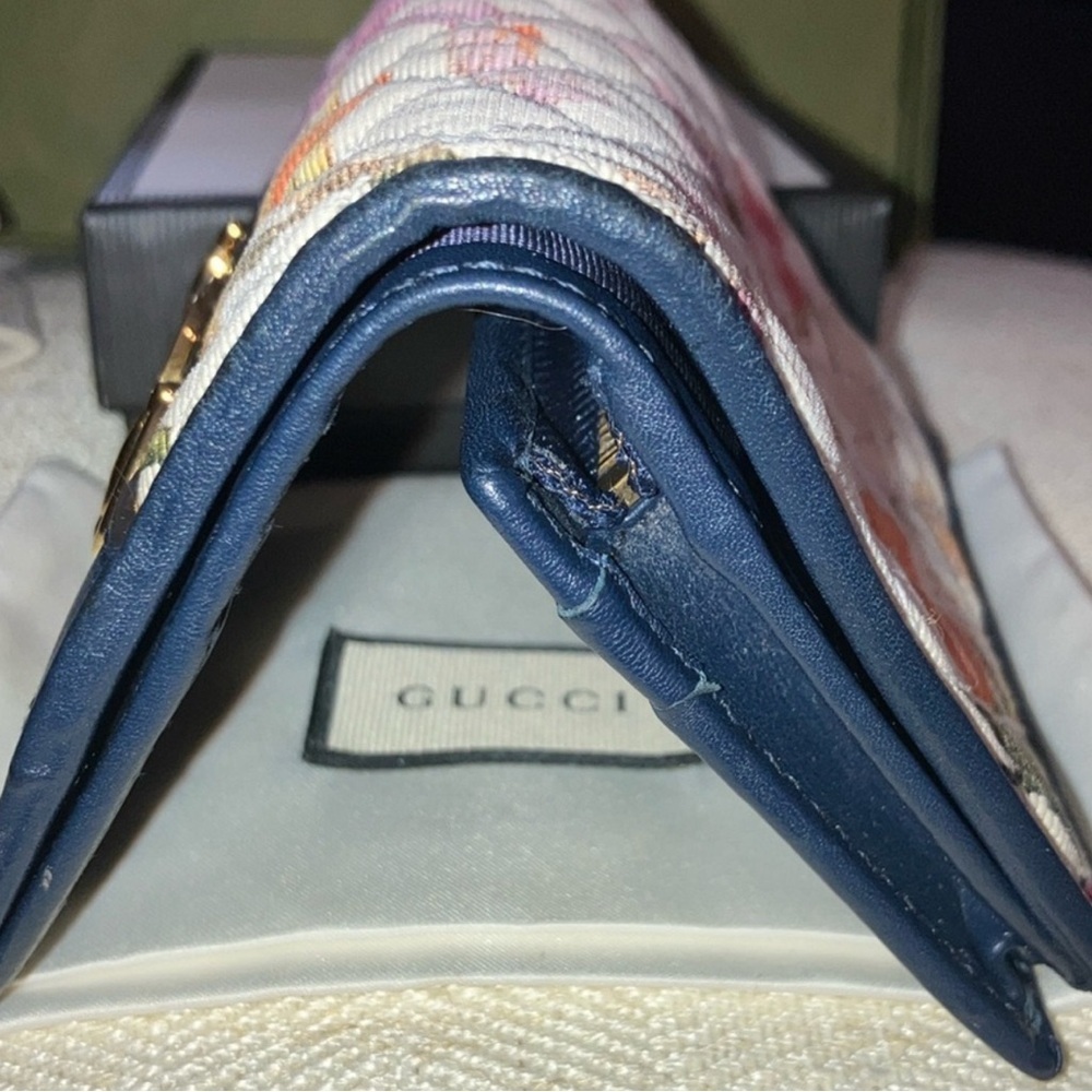 Full Inclusion! Gucci Horsebit GG Floral Trapuntata Multicolor Zumi Wallet - Picture 10 of 14